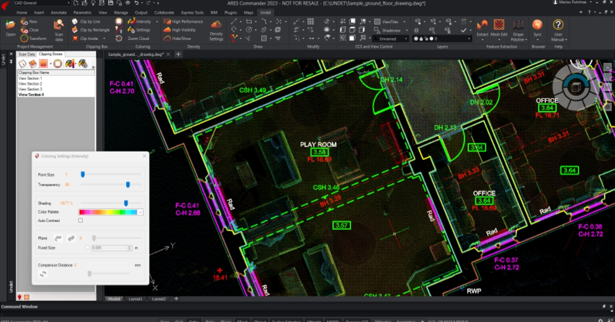 ares commander interface ground floor sample drawing dwg