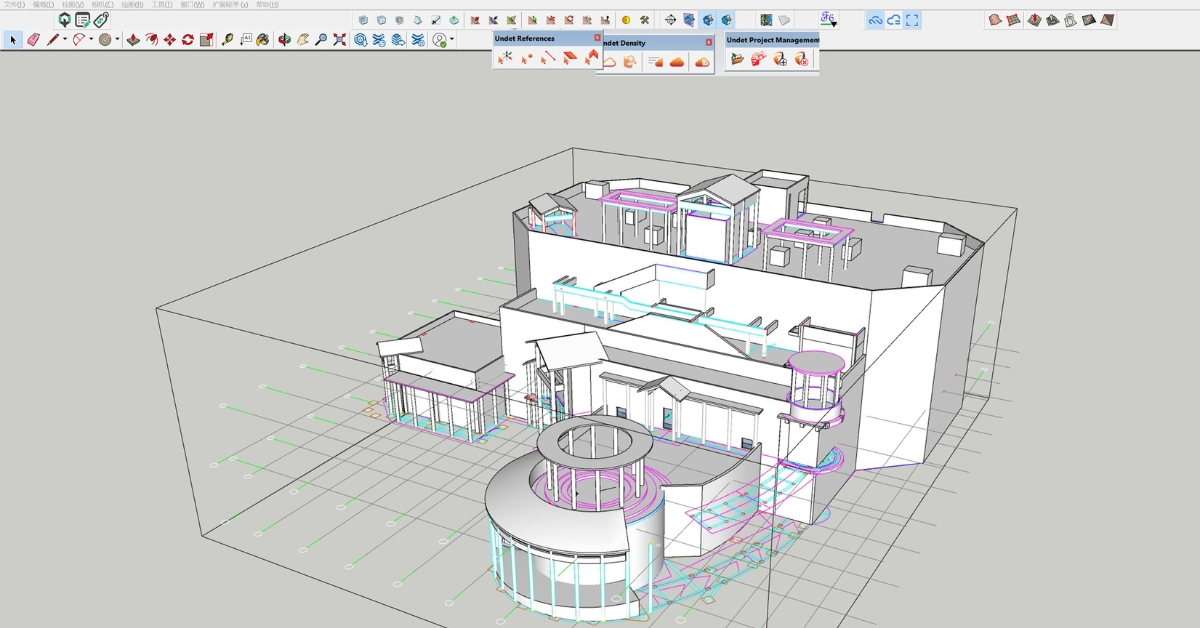 sketchup with undet plug for point cloud modeling