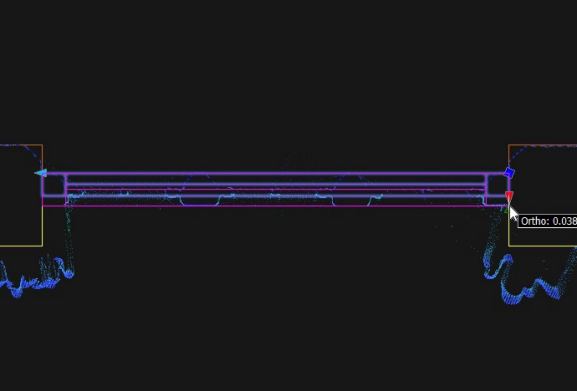 A blue and purple lines Description automatically generated